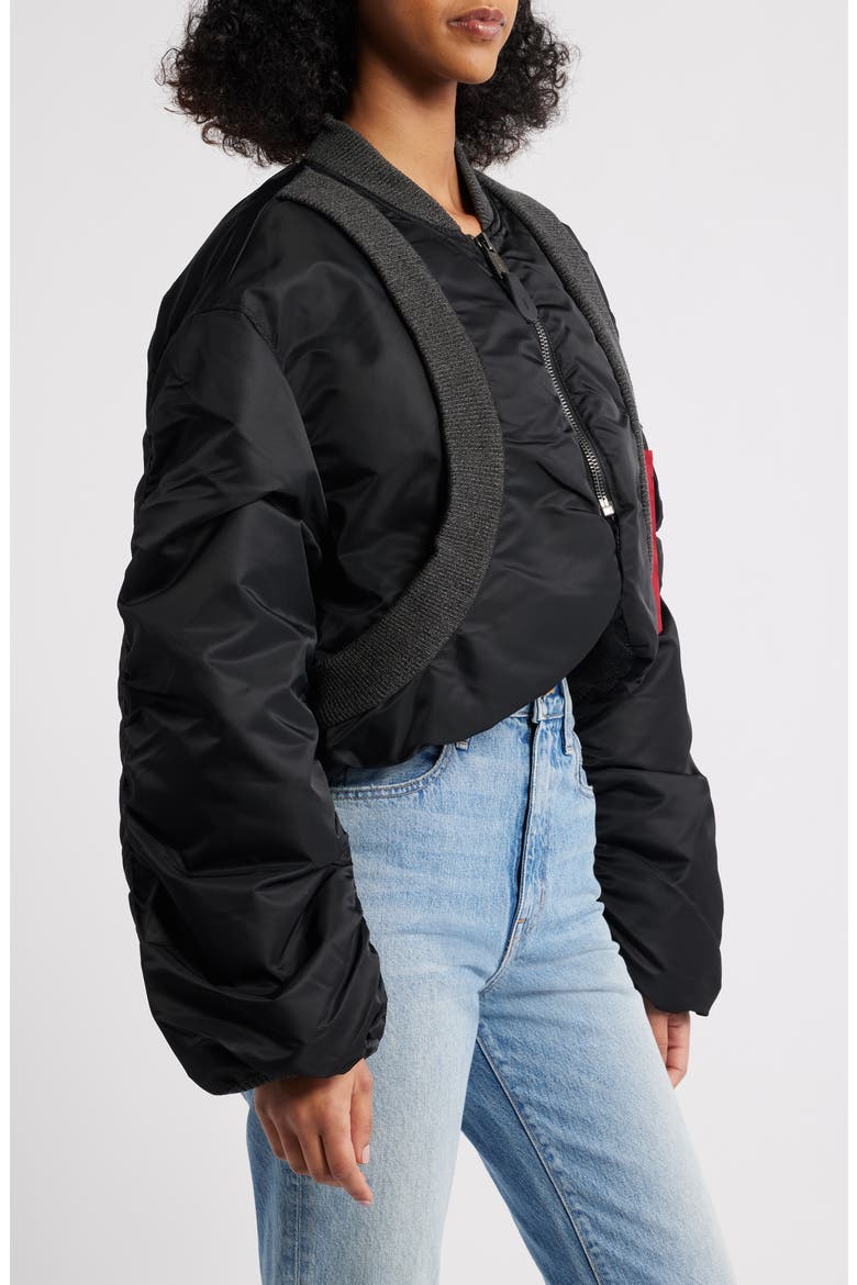 MA-1 Flight Jacket, Alternate, color, BLACK