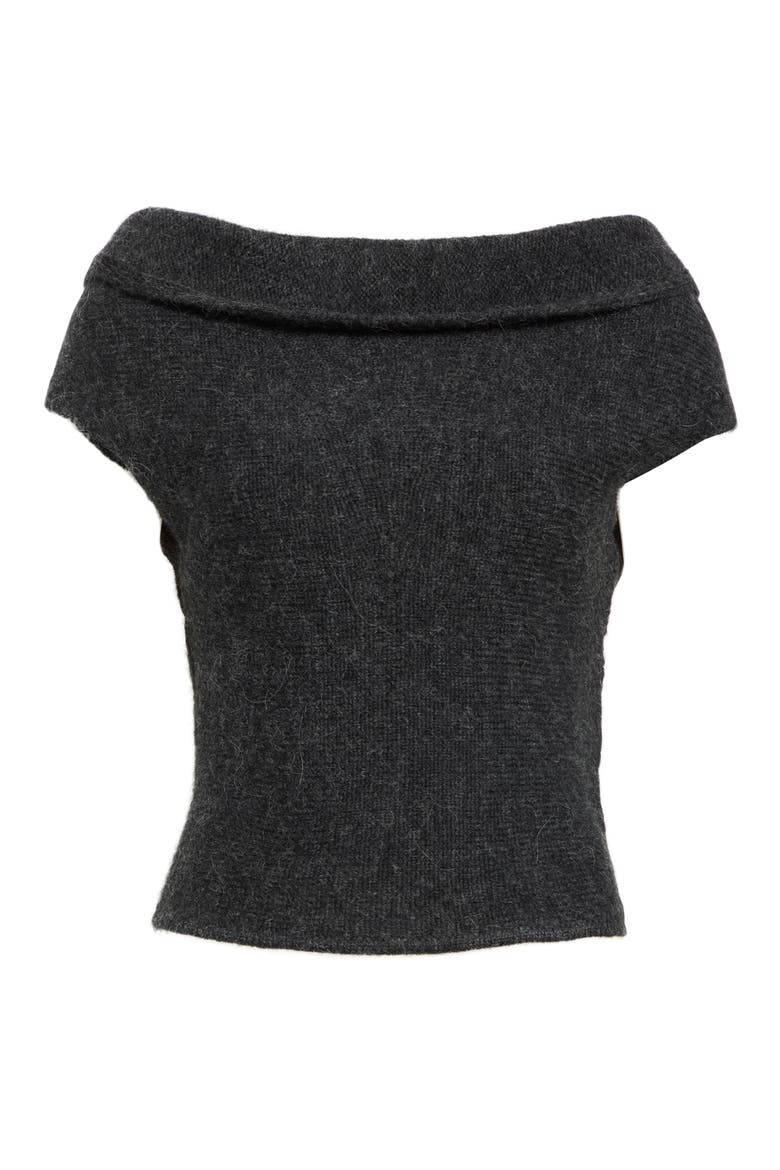 Dione Merino Wool & Baby Alpaca Sweater, Alternate, color, CHARCOAL