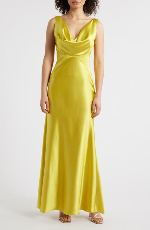 ワンピース MSGM Woman Dress Yellow 3842MDA22257309 06 Woman's dresses: maxi, mini, elegant, cotton - MSGM Official