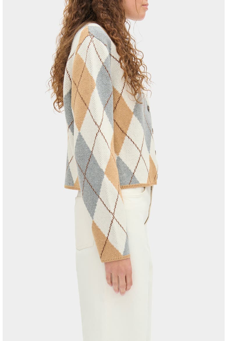 Aggie Argyle Cardigan, Alternate, color, GREY MIX