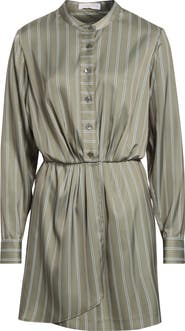 Ramy Brook Theodora Stripe Long Sleeve Dress