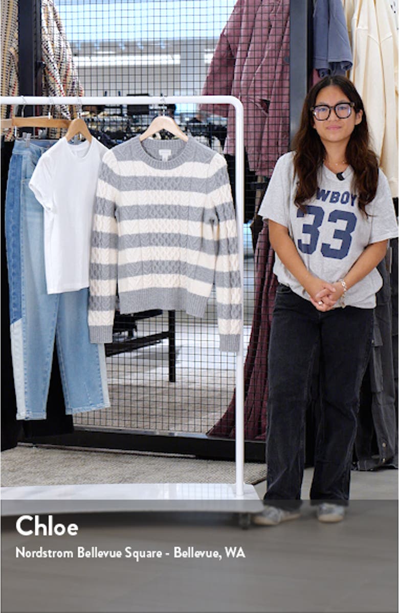 Cable Stitch Crewneck Sweater, sales video thumbnail