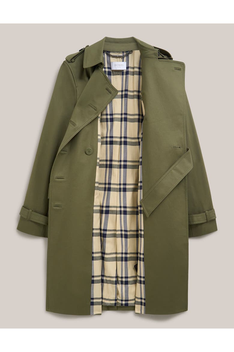 Skylar Belted Trench Coat, Alternate, color, Olive Green
