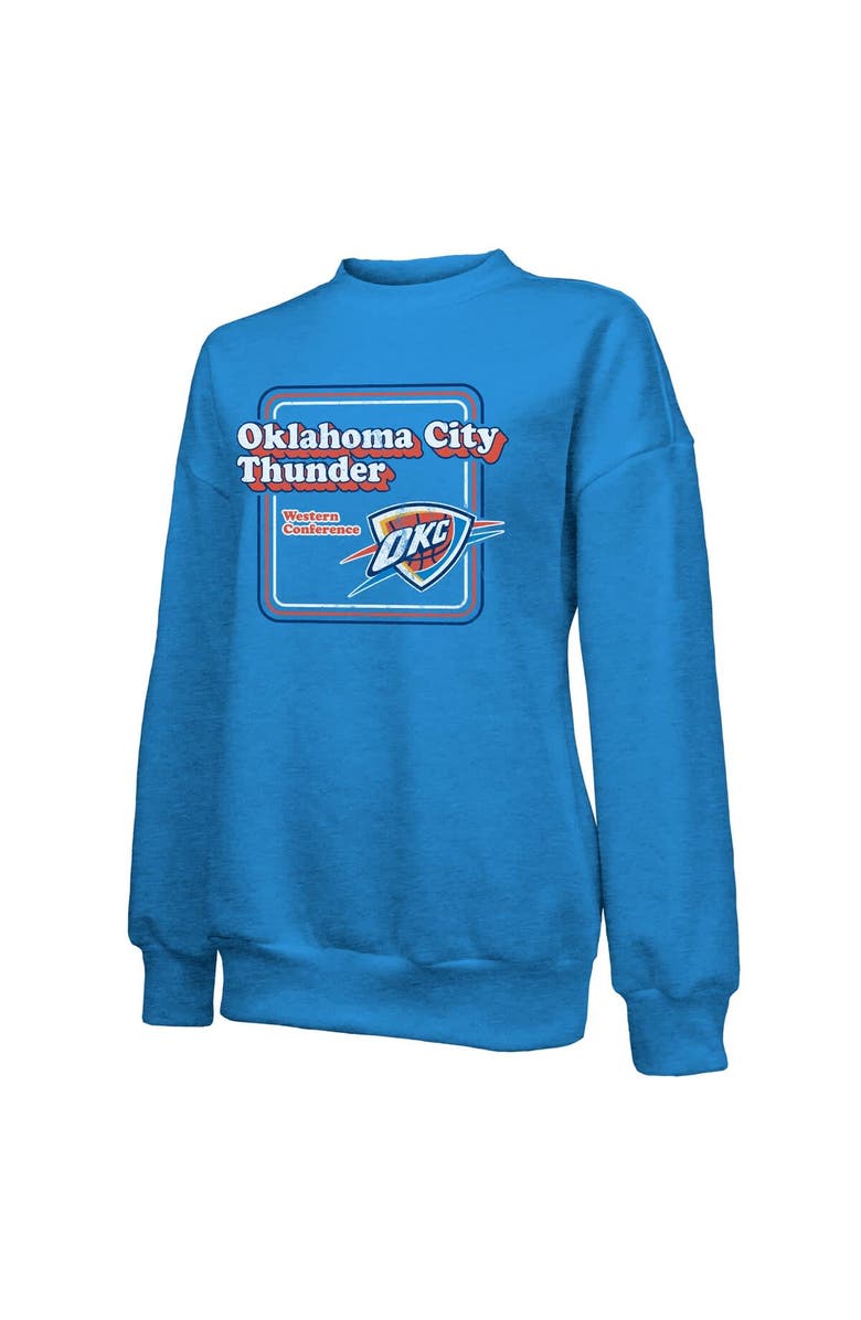 Majestic Threads Women's Majestic Threads Blue Oklahoma City Thunder Classic Tri-Blend Pullover Sweatshirt, Alternate, color, Blue
