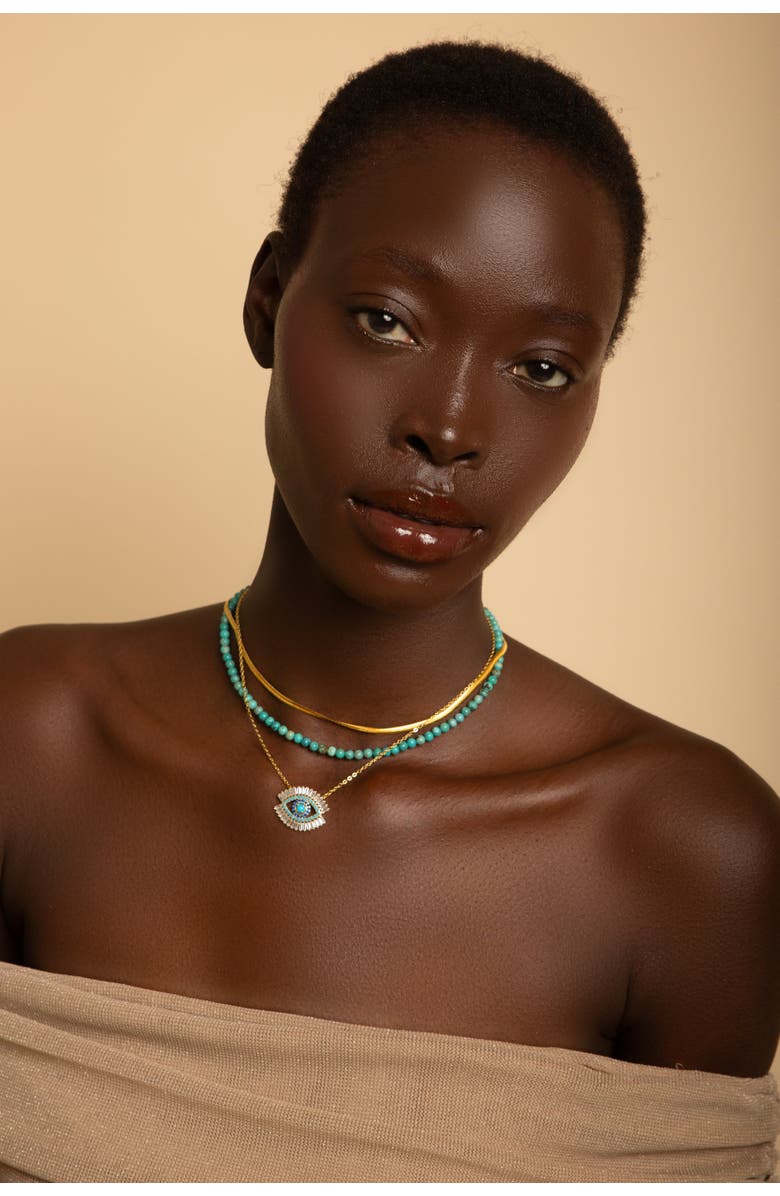 Seven Saints Turquoise Choker Necklace, Alternate, color, White