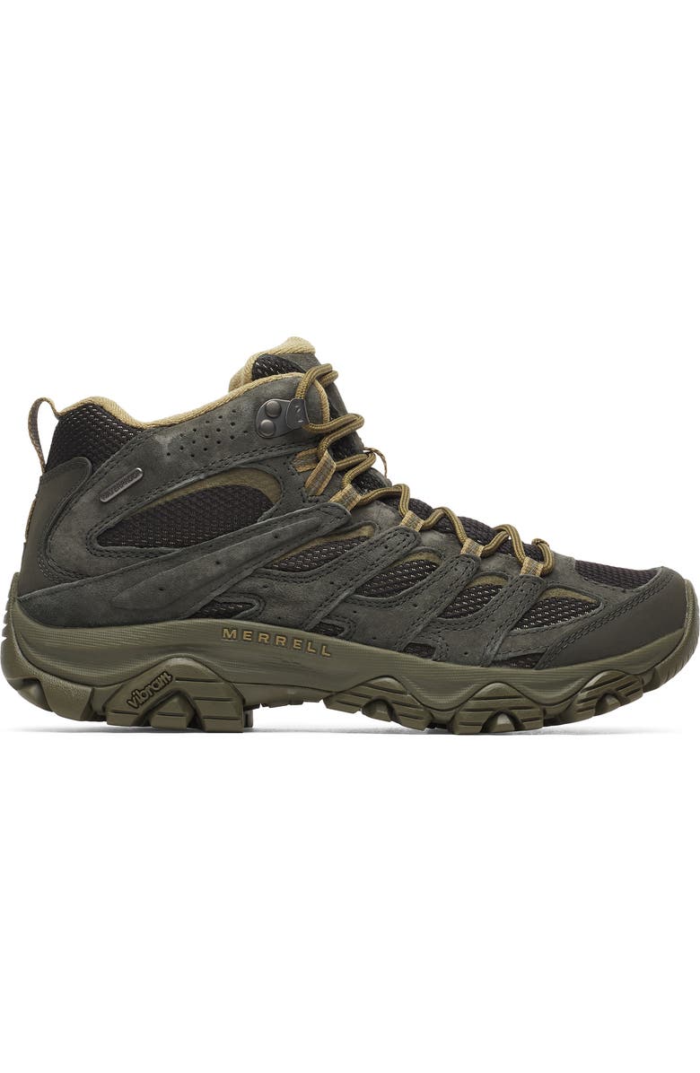 Merrell Moab 3 Mid Waterproof Hiking Shoe, Alternate, color, Black/ Beluga