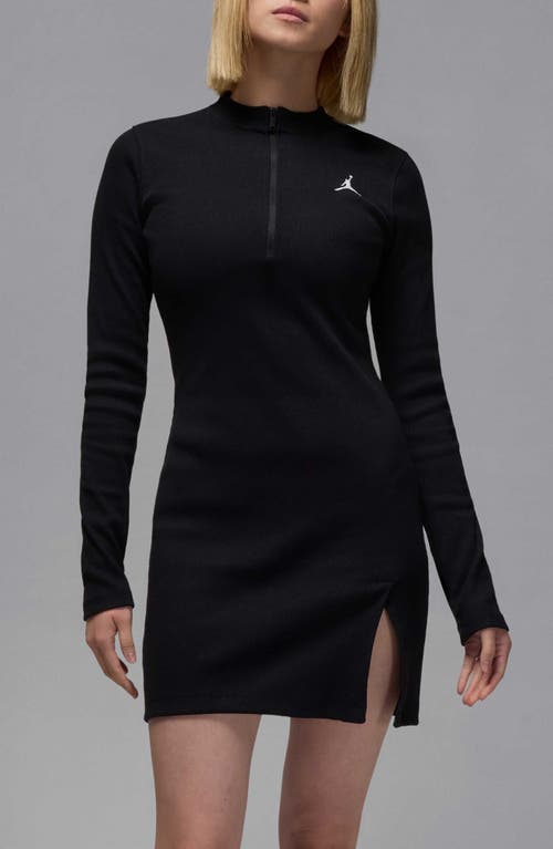 JORDAN JORDAN LONG SLEEVE KNIT MINIDRESS