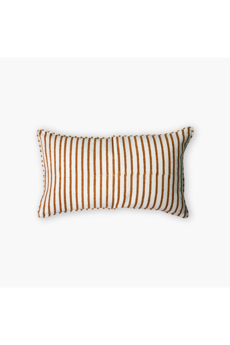 Bahaar Lumbar Throw Pillow Cover, Alternate, color, Ginger & Blue
