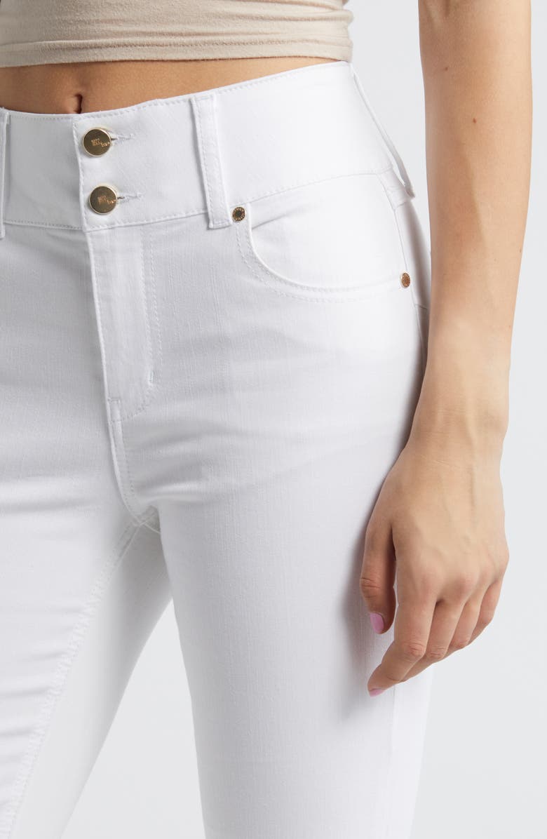 1822 Denim Fit & Lift High Waist Flare Jeans, Alternate, color, White