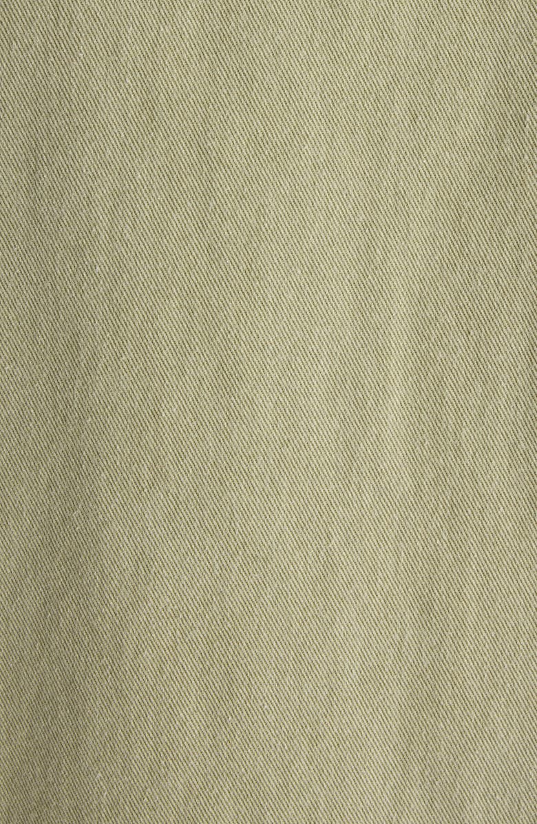 Isabel Marant Umberta Patch Cotton Twill Button-Up Shirt, Alternate, color, Khaki