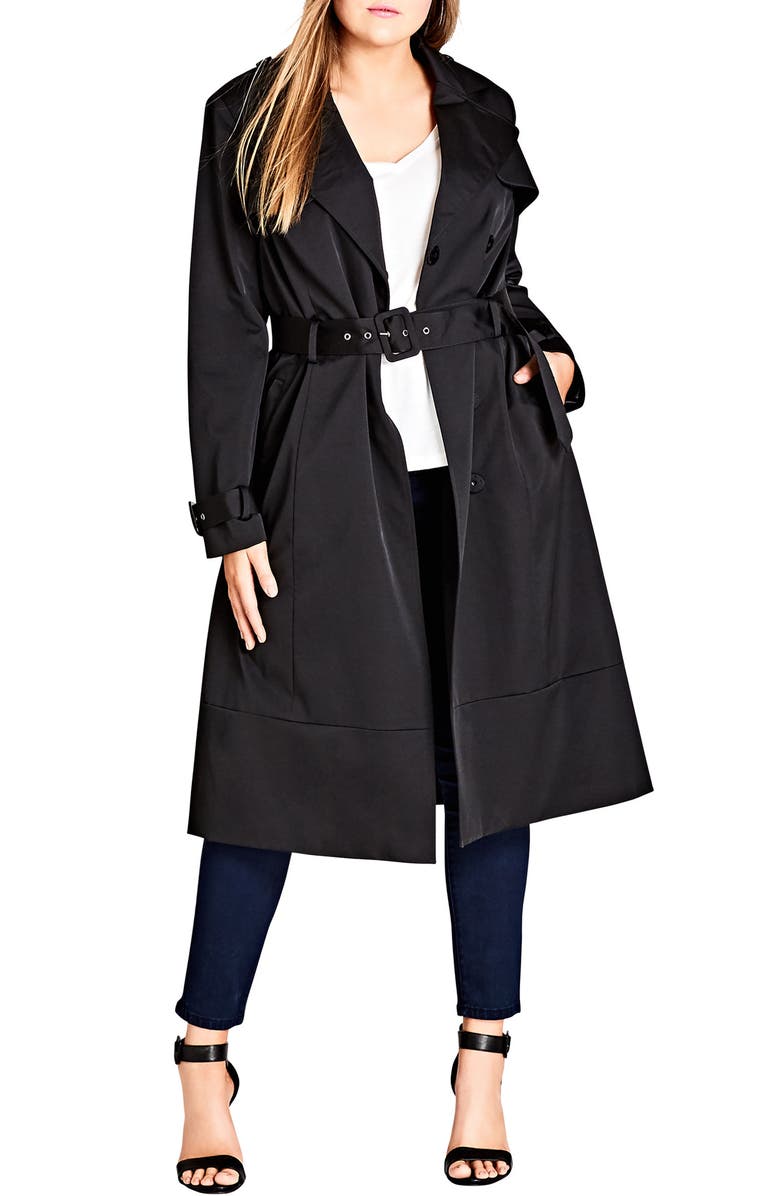 City Chic Classic Trench Coat, Main, color,
