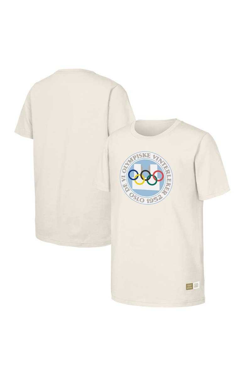 Outerstuff Men's Natural 1952 Oslo Games Olympic Heritage T-Shirt, Main, color, Natural