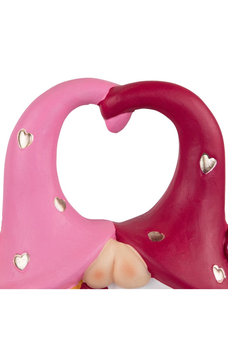 Northlight Kissing Gnomes Valentine's Day Decoration - 8", Alternate, color, Red