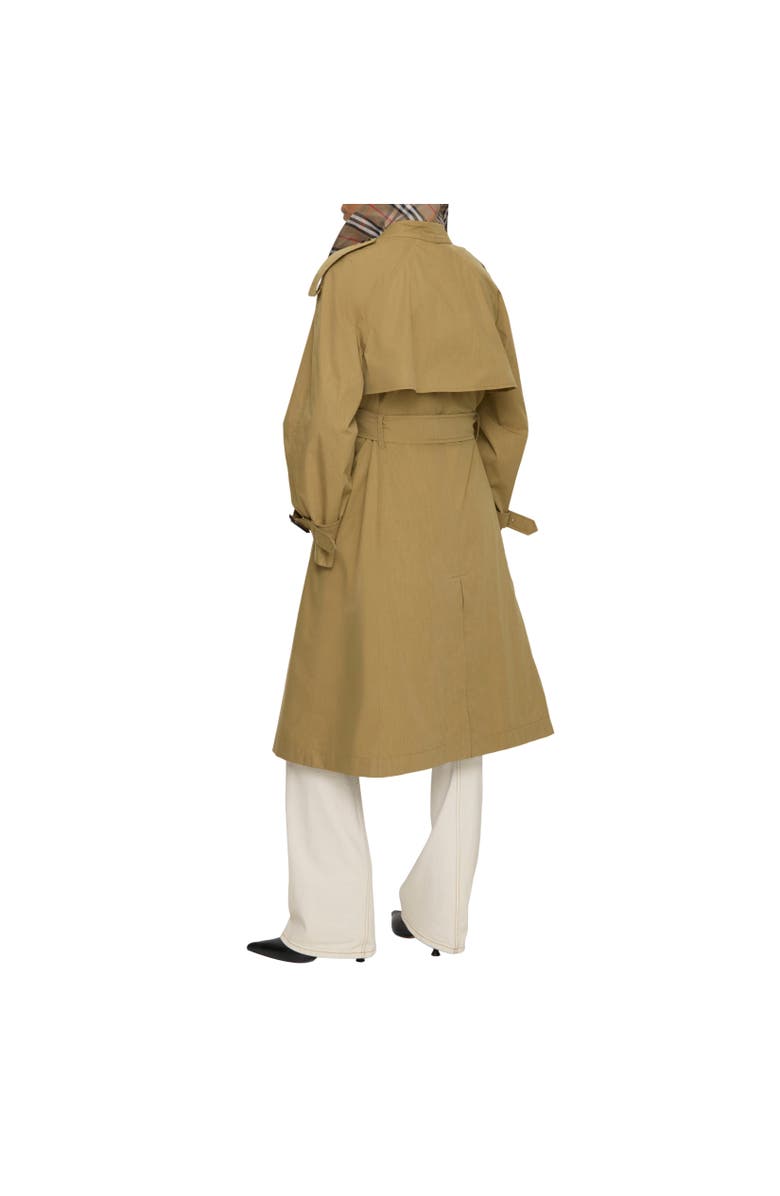 Burberry Long Canvas Fitzrovia Trench Coat with Warmer, Alternate, color, Lignum Brown