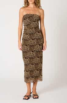 Nia Rowa Strapless Midi Dress