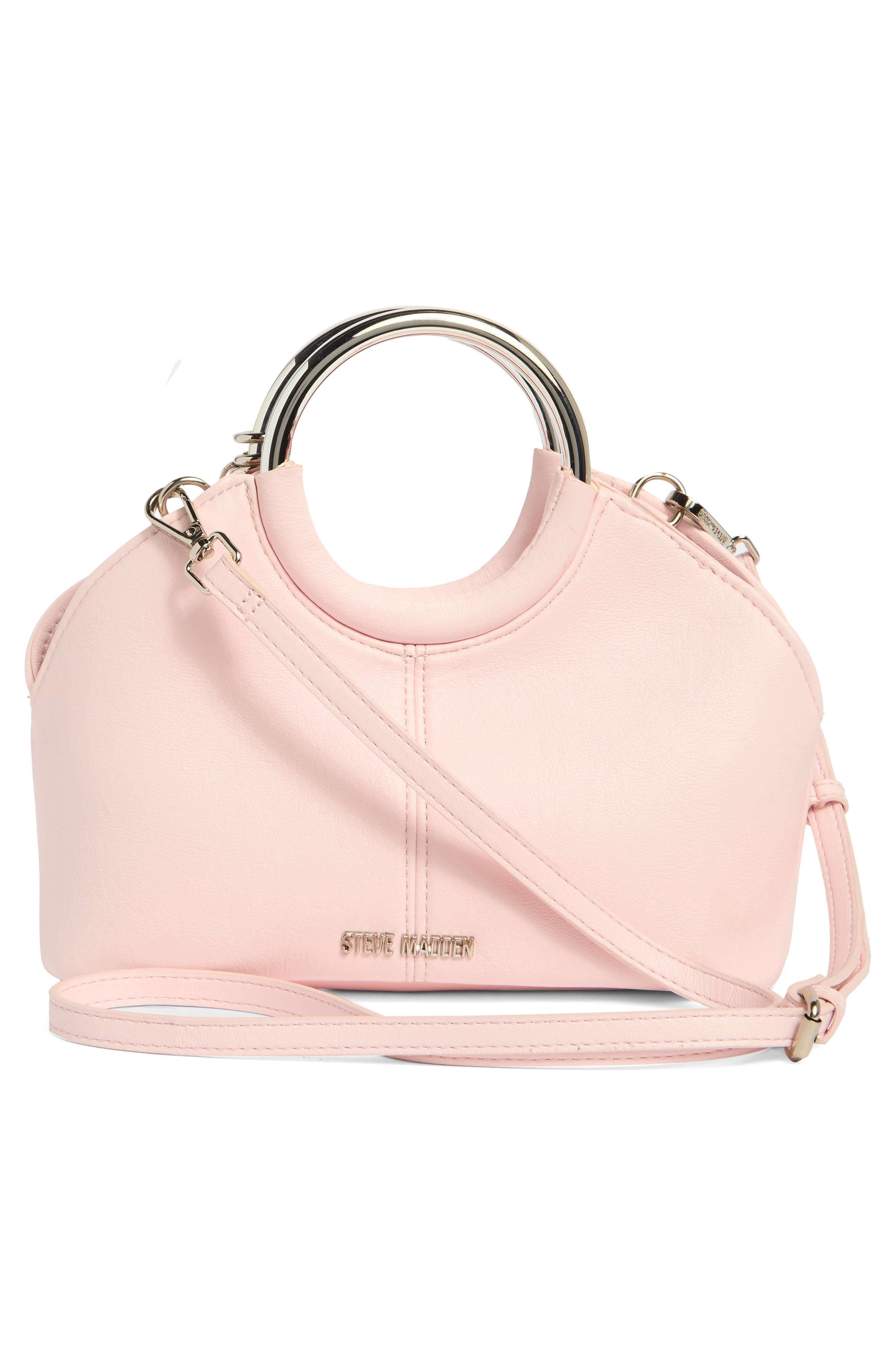 Gwenie Faux Leather Handbag, Alternate, color, BALLET PINK