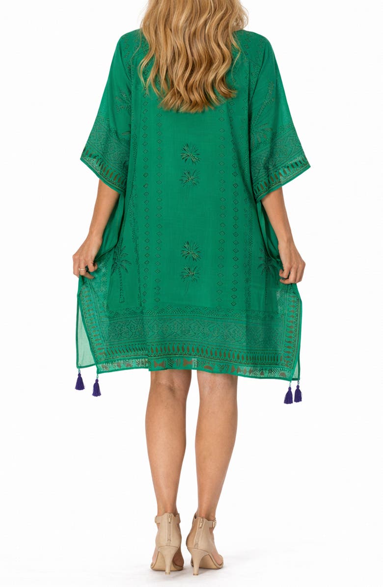 RANEES Short Caftan, Alternate, color, Green