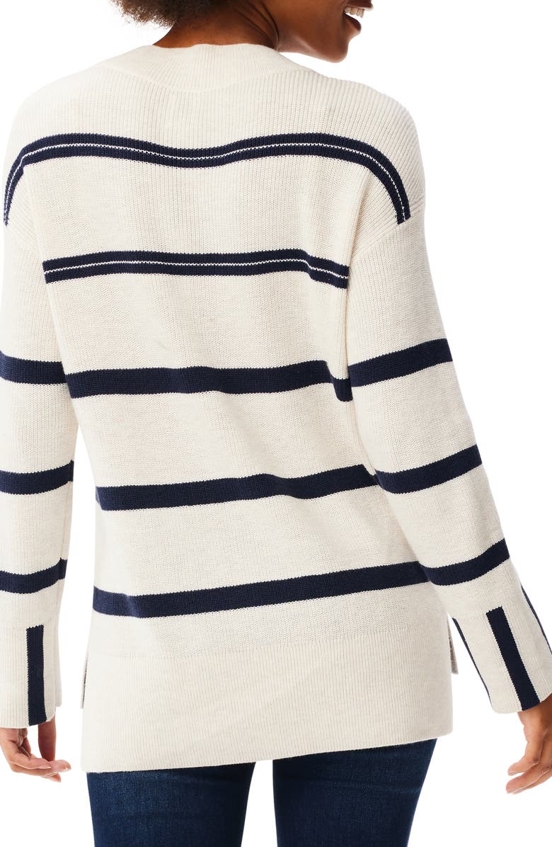 NIC+ZOE Opposites Attract Cotton Blend Sweater, Alternate, color, Cream Multi