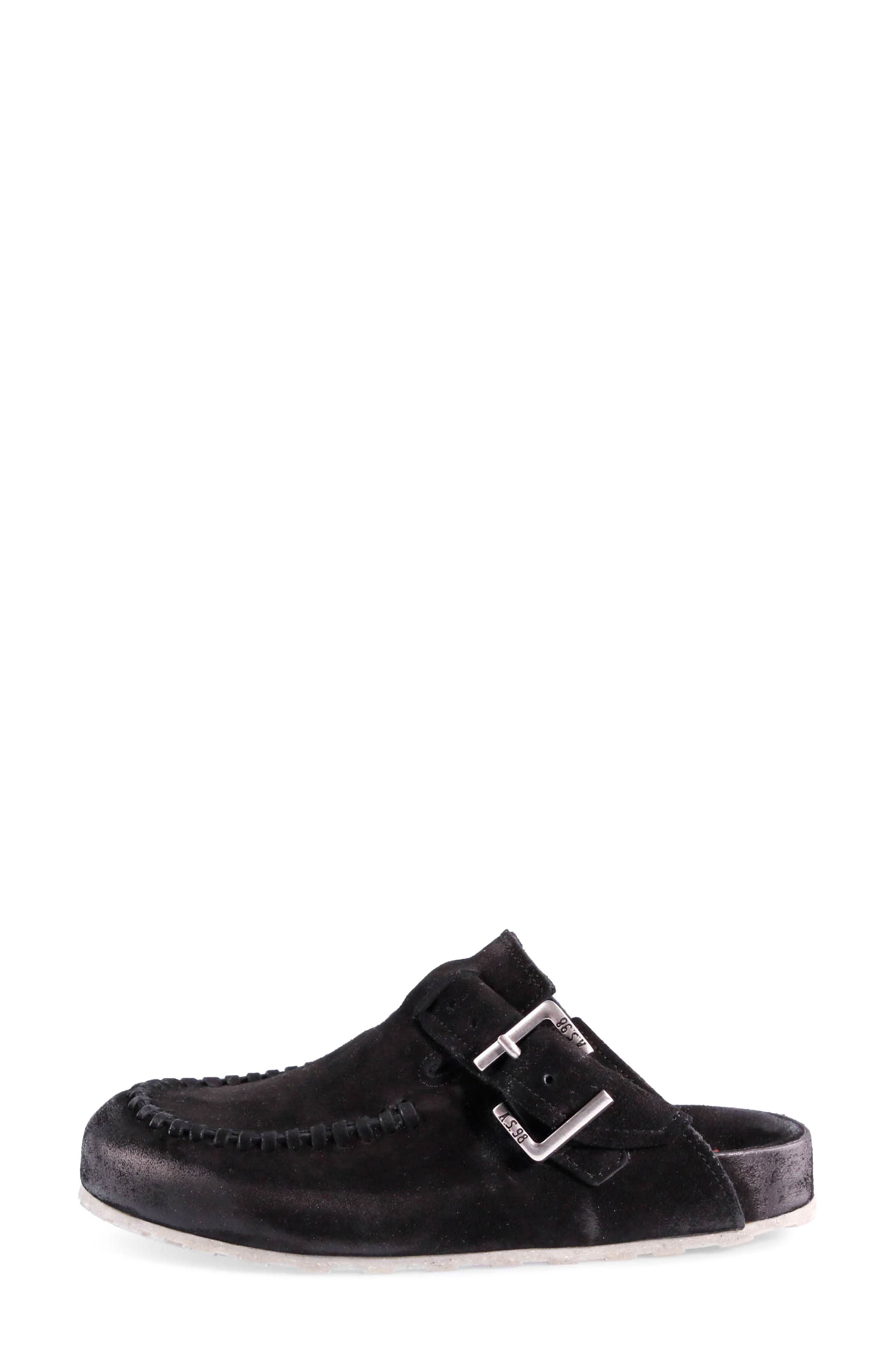 Ronson Whipstitch Mule, Alternate, color, BLACK