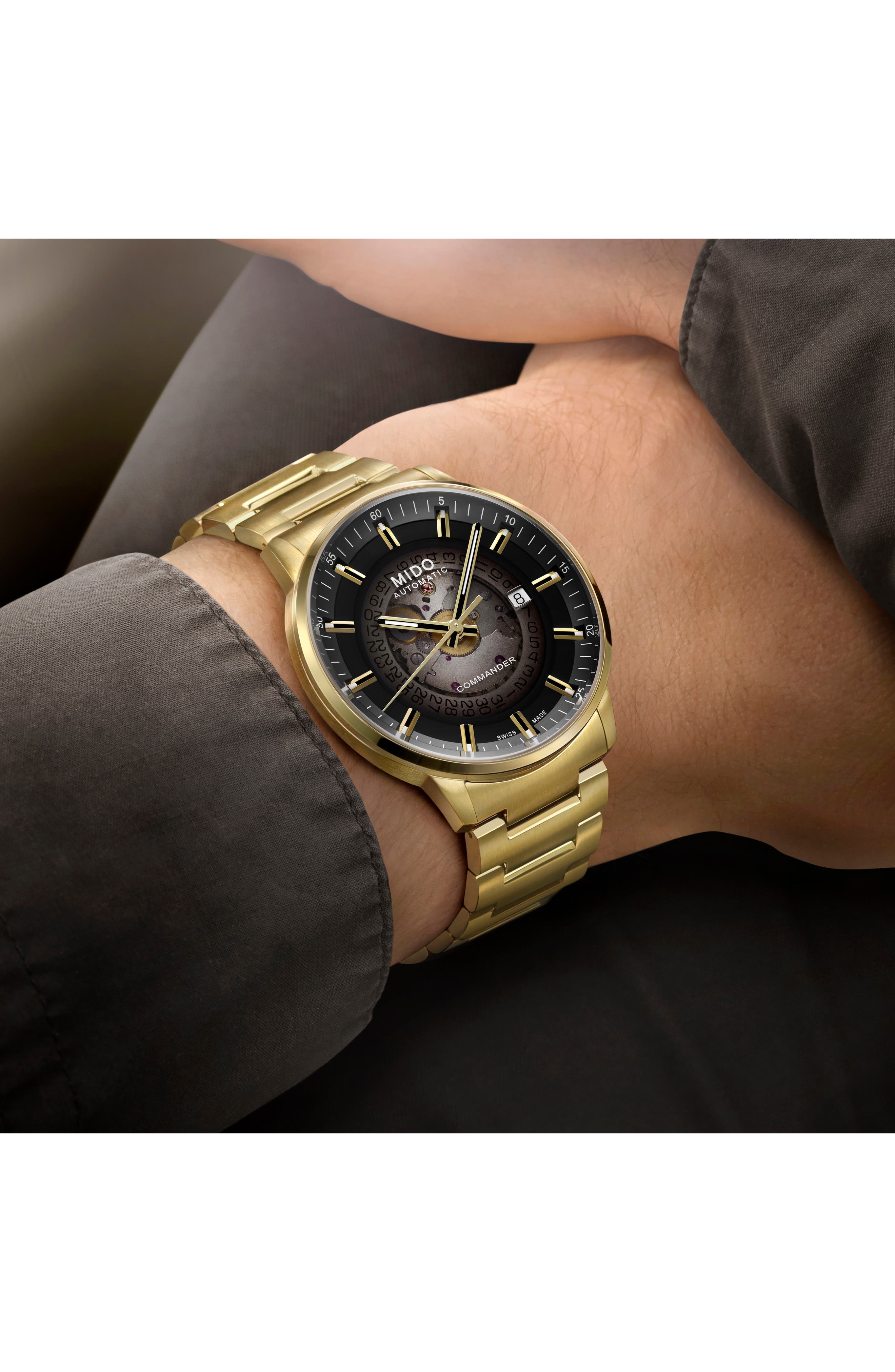 MIDO Commander Gradient Automatic Goldtone Bracelet Watch, 40mm (Men ...