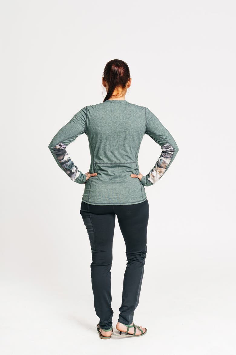 Rendezvous Ridge Long Sleeve, Alternate, color, Winter Moss Green