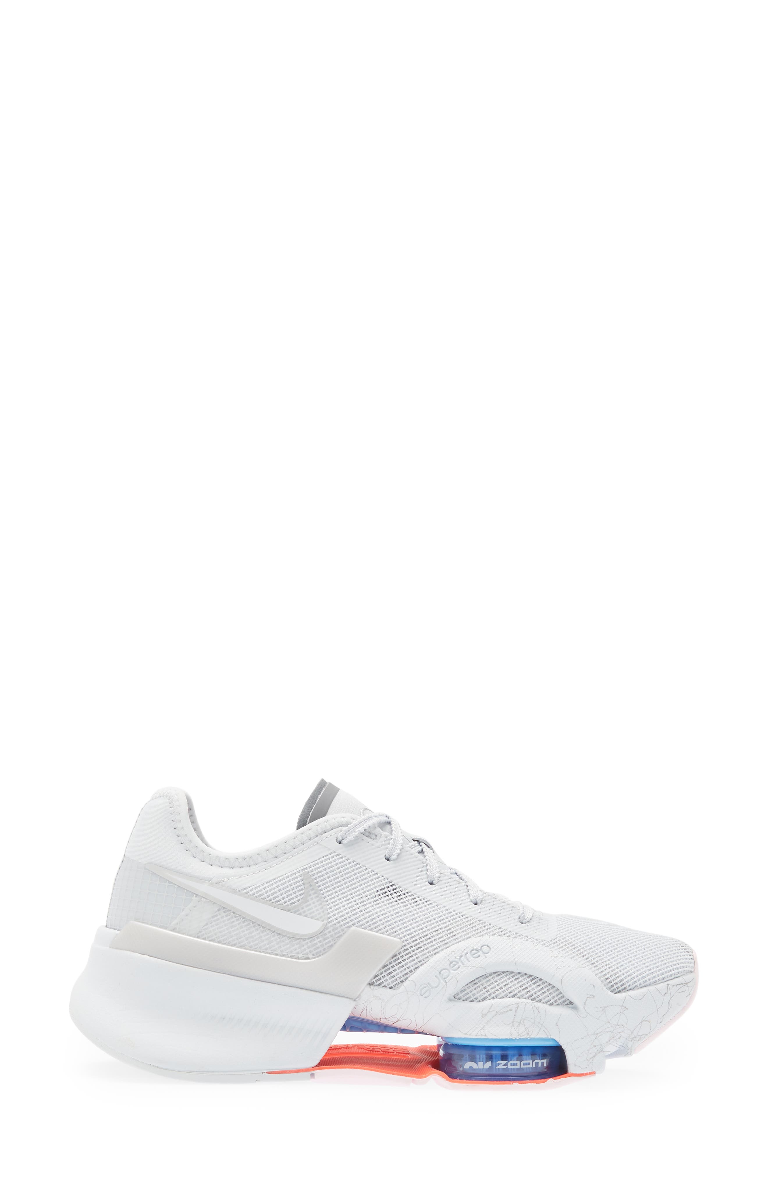 Air Zoom SuperRep 3 HIIT Class Training Shoe, Alternate, color, PURE PLATINUM/ METALLIC SILVER