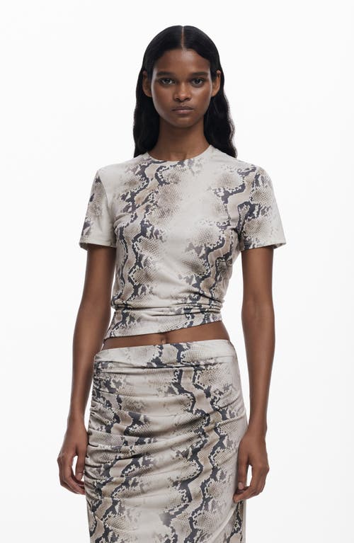 Desigual Snakeskin Print Skirt In Multi