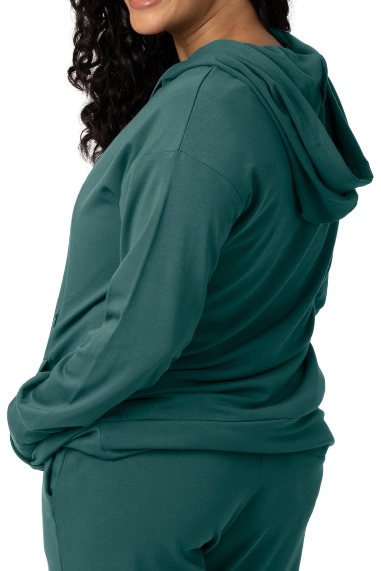 Maternity & Nursing Hoodie, Alternate, color, EVERGREEN