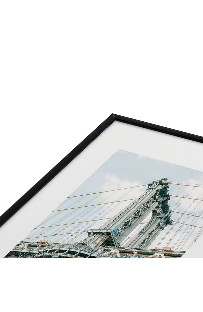 Deny Designs Manhattan Bridge New York City Framed Art Print, Alternate, color, Black Tones