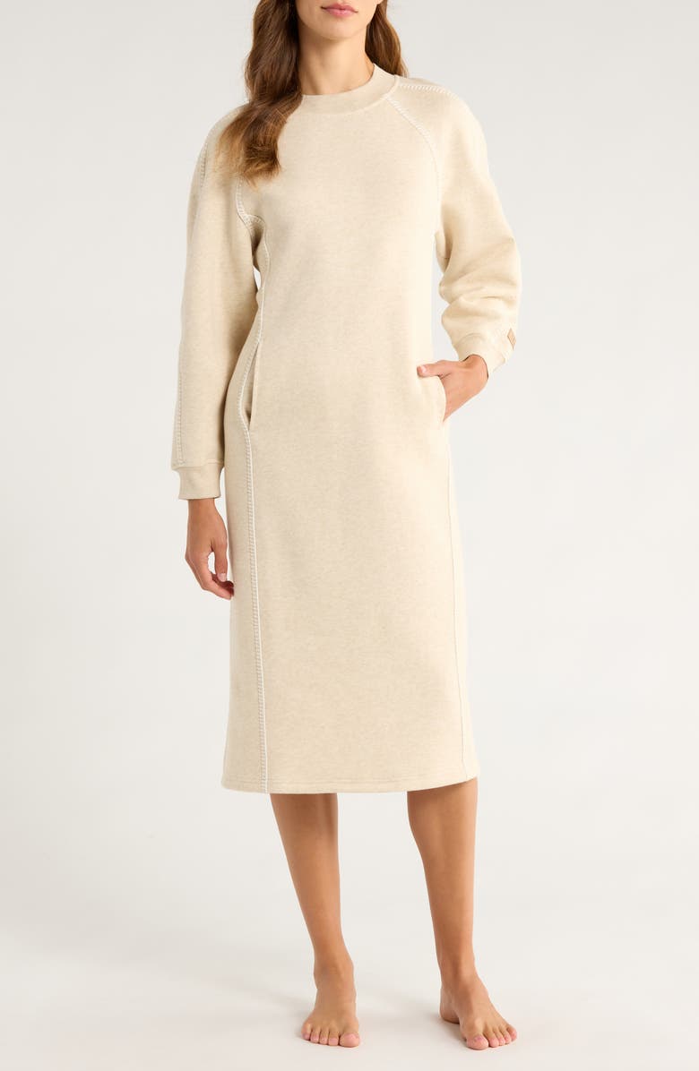 UGG<sup>®</sup> Classic Long Sleeve Nightgown, Main, color, Sand Heather