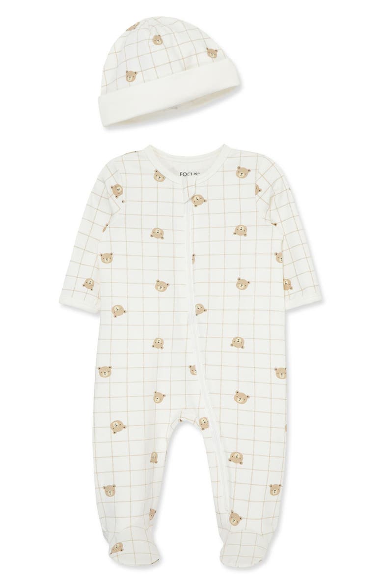 FOCUS Bear Footie & Hat Set, Main, color, 
