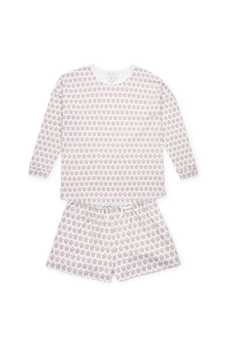 Lila and Hayes Anna Women's Longsleeve Top Short Set, Main, color, Berkshire Batik Floral