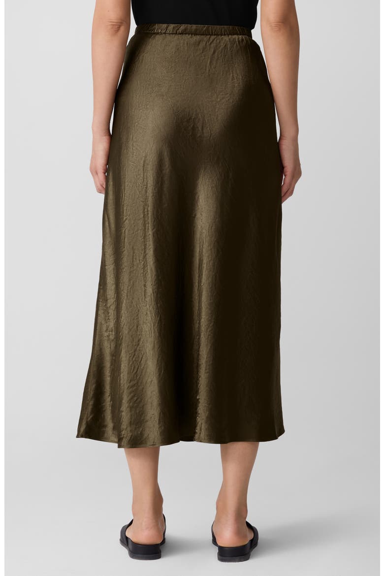 Crinkle Satin Bias Skirt, Alternate, color, SERPENTINE