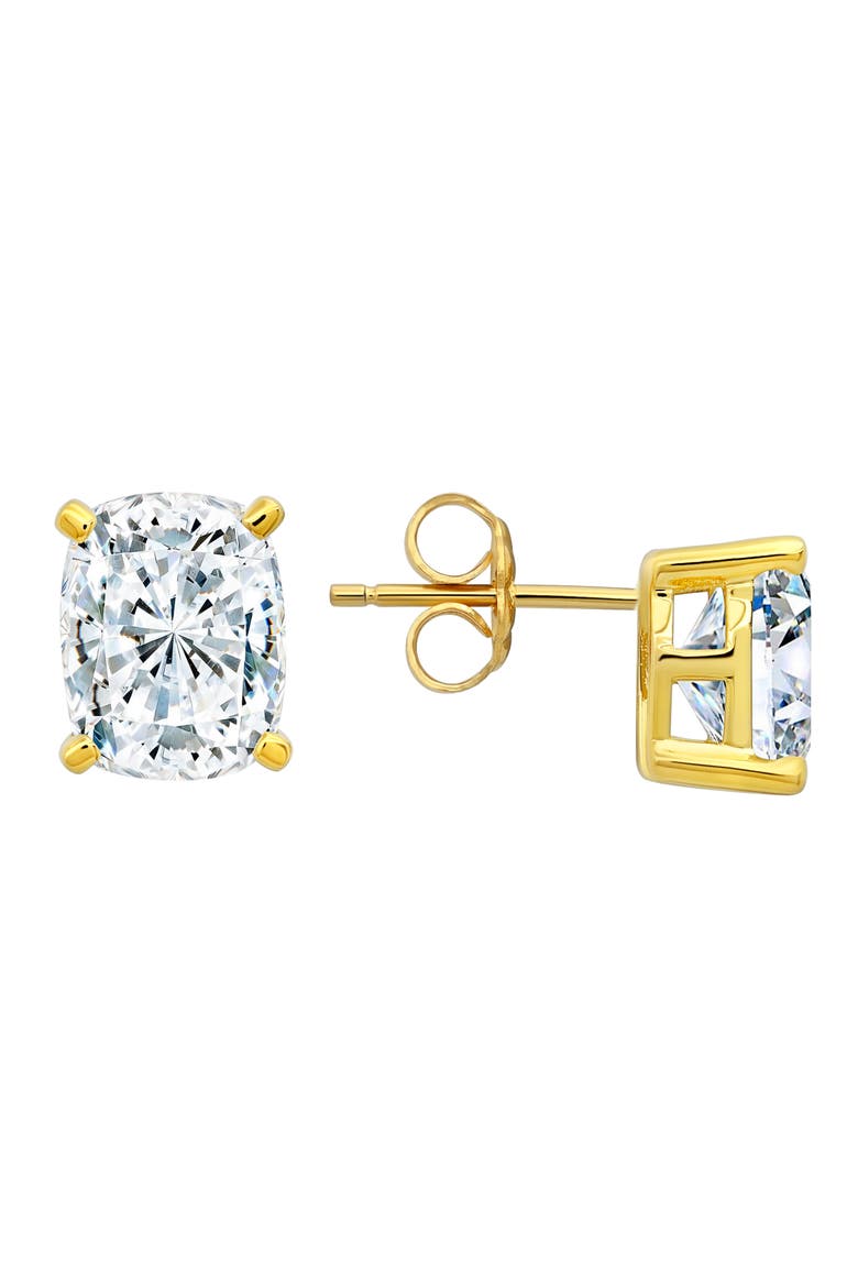 Cubic Zirconia Stud Earrings, Main, color, 18KT YELLOW GOLD