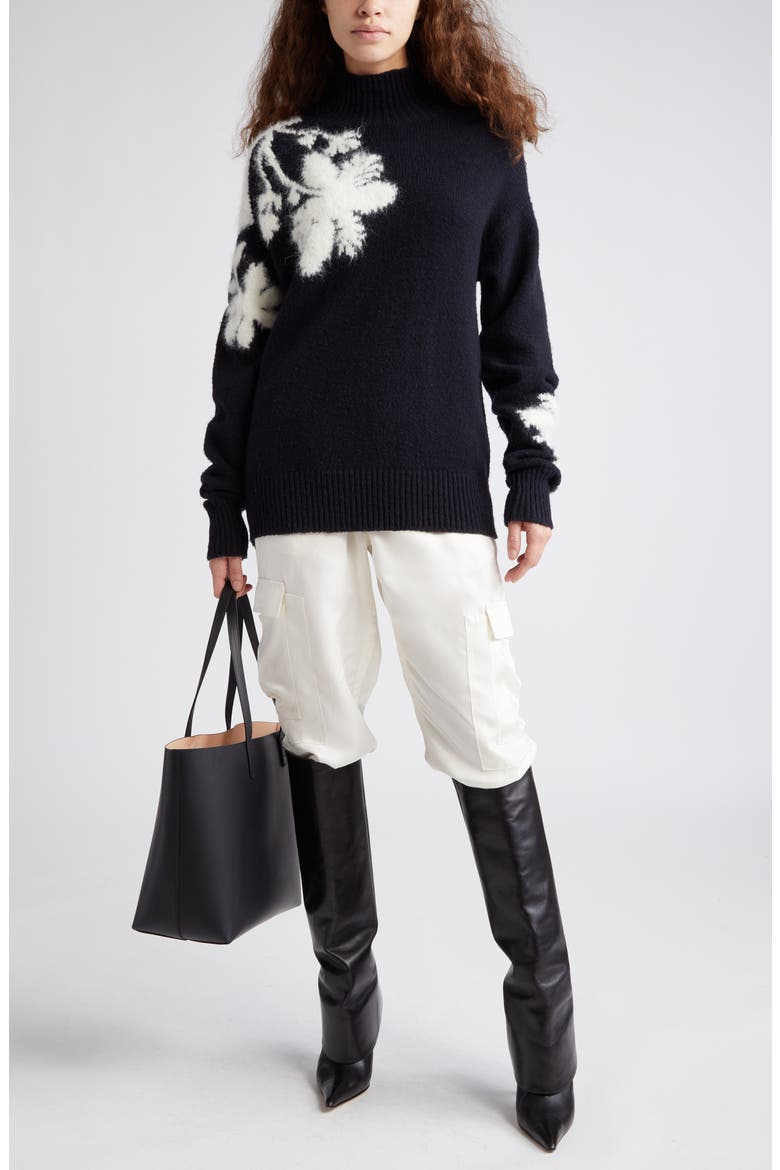 Giles Cupro Crop Cargo Joggers, Main, color, IVORY