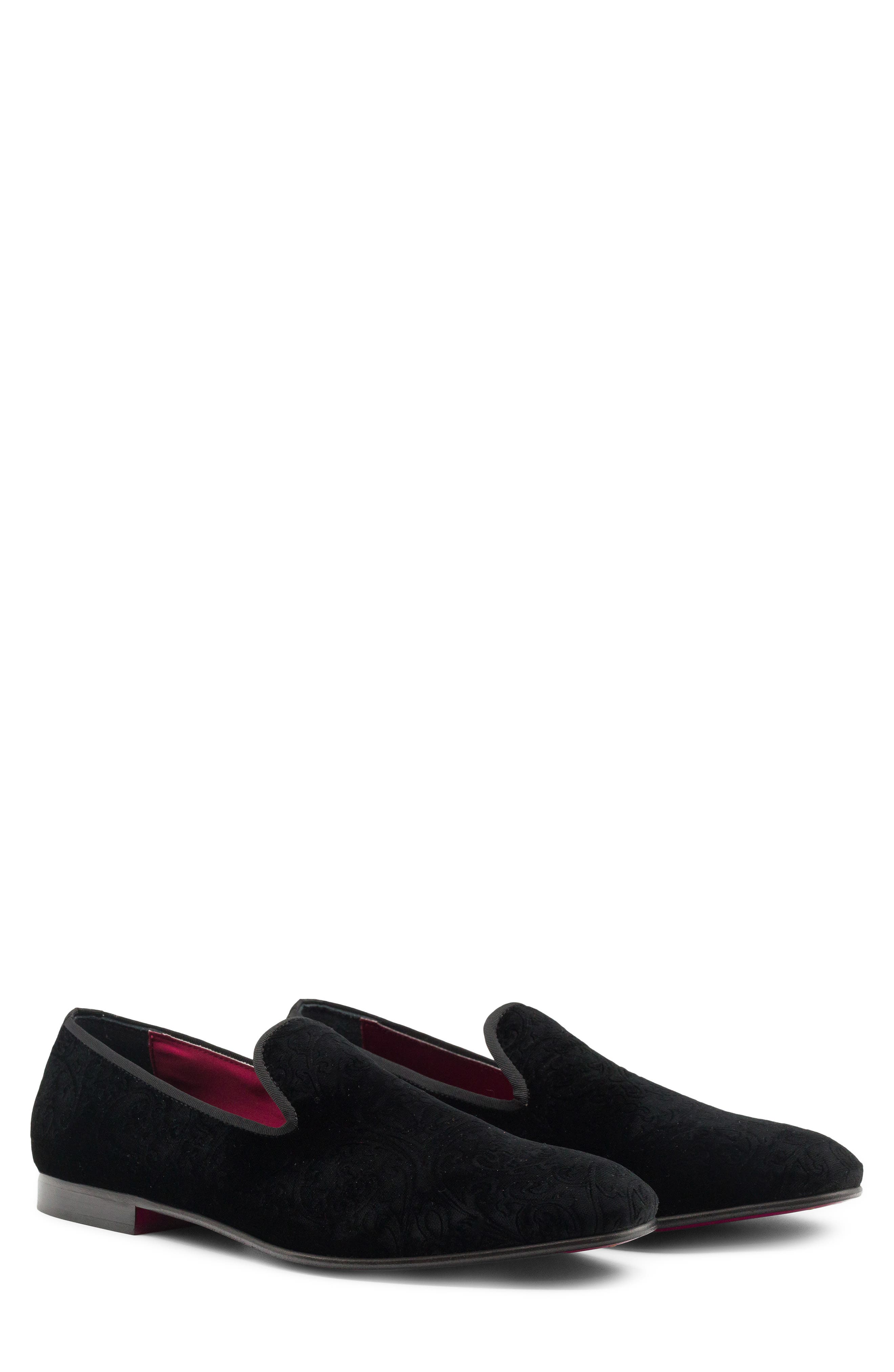 Formal II Velvet Tuxedo Slip-On, Alternate, color, BLACK