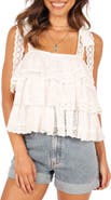 Petal & Pup Tanya Tiered Ruffle Eyelet Tank