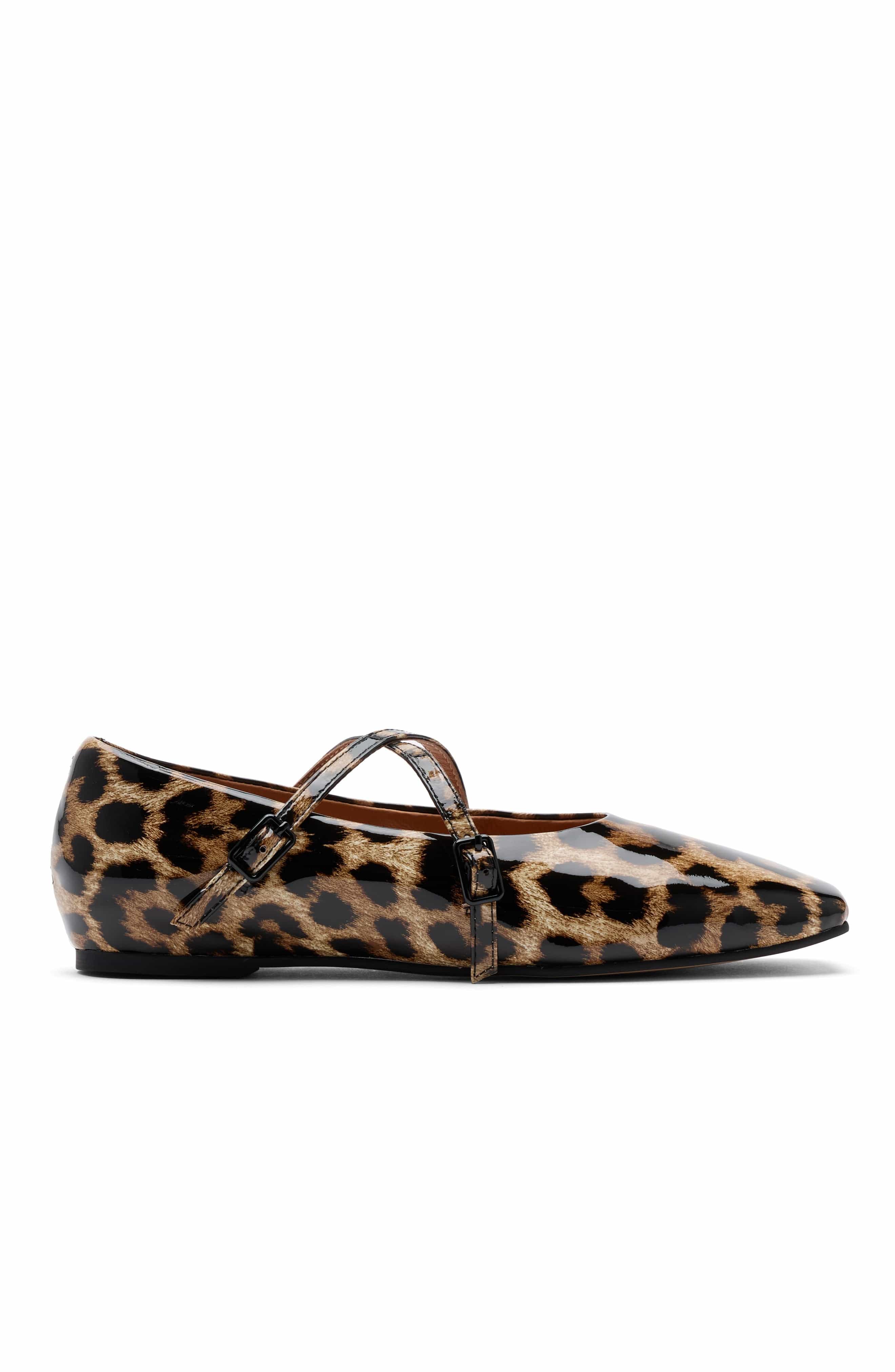 MARC NOLAN Billie Patent Leather Mary Jane Flats, Main, color, Leopard