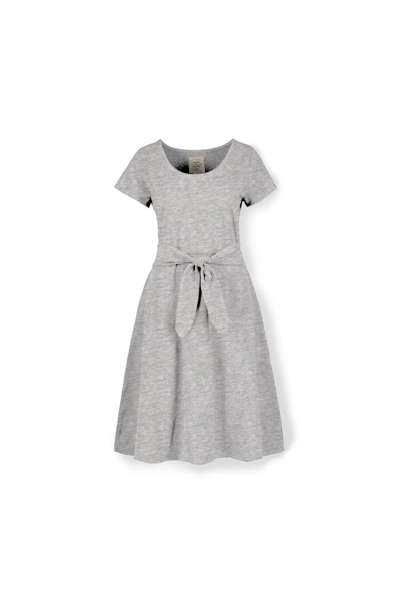 Hope & Henry Women's Organic Tie-Waist Knit Dress, Alternate, color, Gray Heather Solid