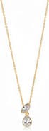 BY ADINA EDEN Lab Grown Diamond Marquise X Pear Drop Necklace 14K