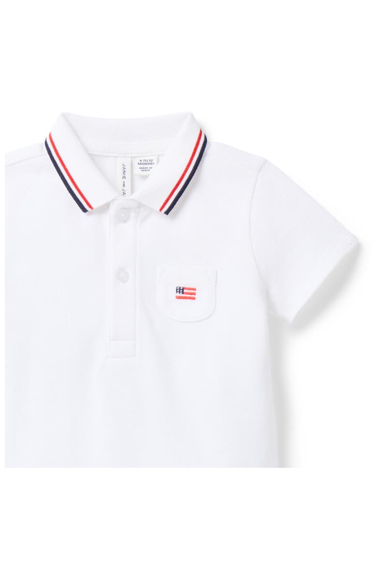 Boys Flag Icon Bodysuit, Alternate, color, White