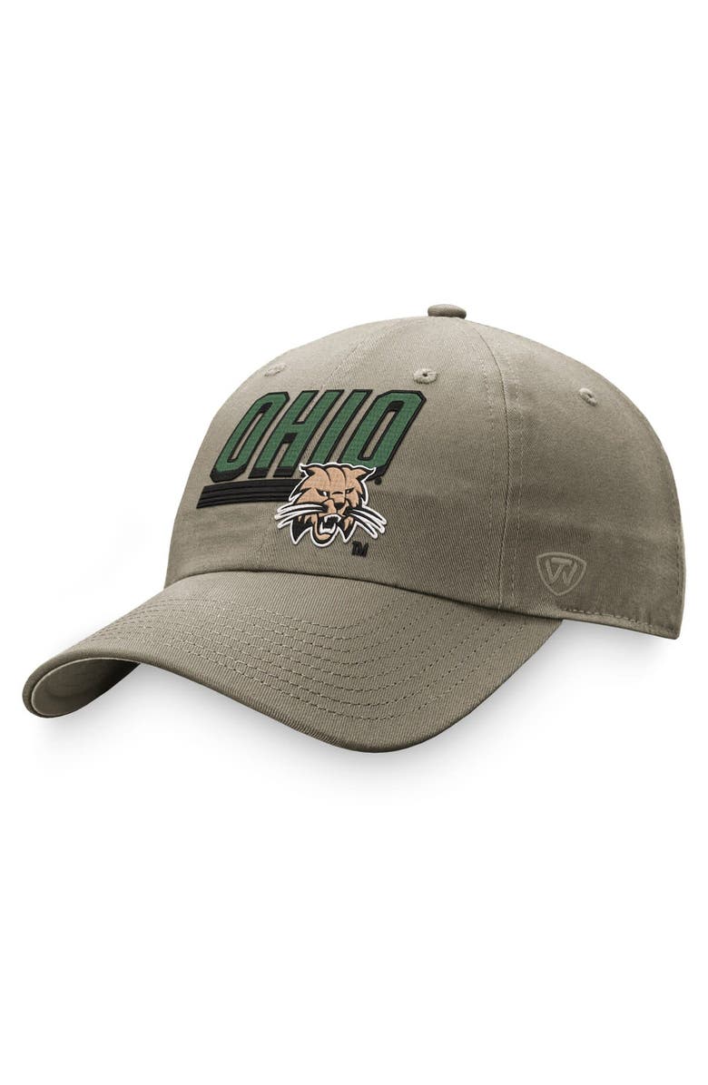 TOP OF THE WORLD Men's Top of the World Khaki Ohio Bobcats Slice Adjustable Hat, Main, color, 
