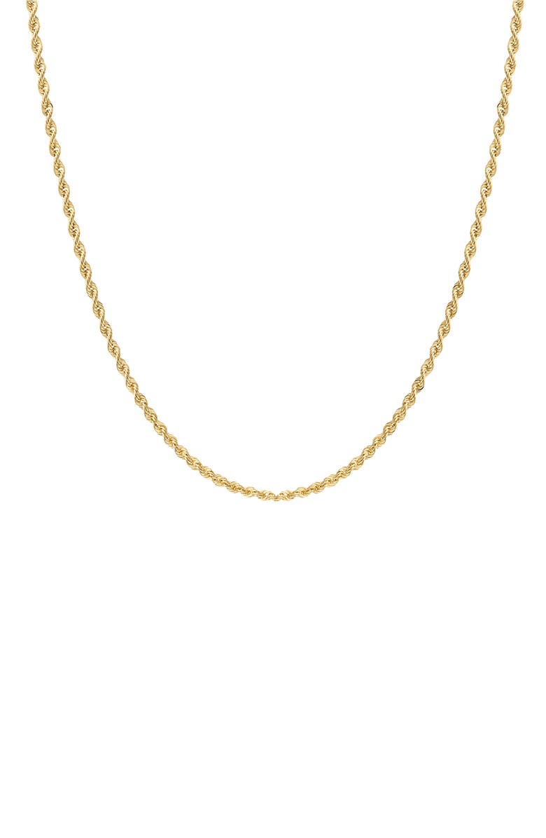 FUZION CREATIONS 14K Gold Rope Chain Necklace, Main, color,