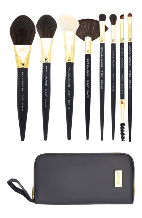 Pro Gold Ferrule 8pc Makeup Brush Set