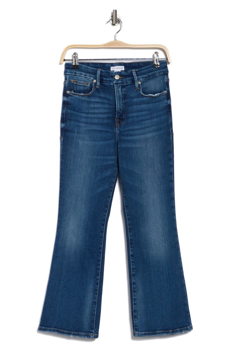 Good American Good Legs Crop Mini Bootcut Jeans, Alternate, color, Indigo271
