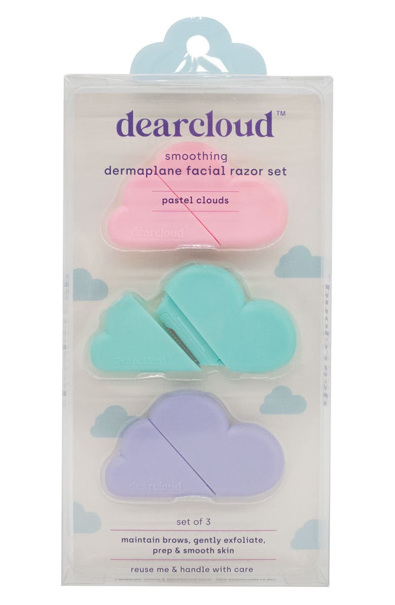 dearcloud Smoothing Dermaplane Facial Razor 3-Piece Set, Alternate, color,