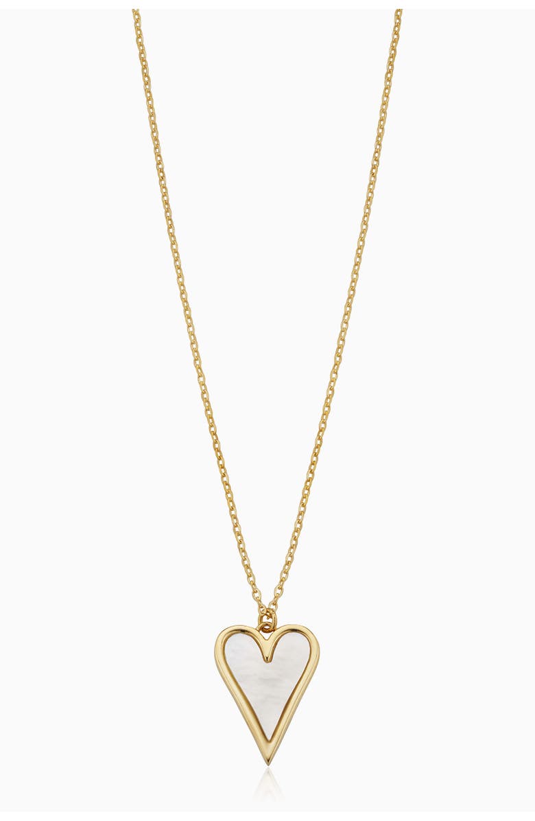 Oradina 14K Yellow Gold Pure Heart Pendant Necklace, Main, color, Yellow Gold