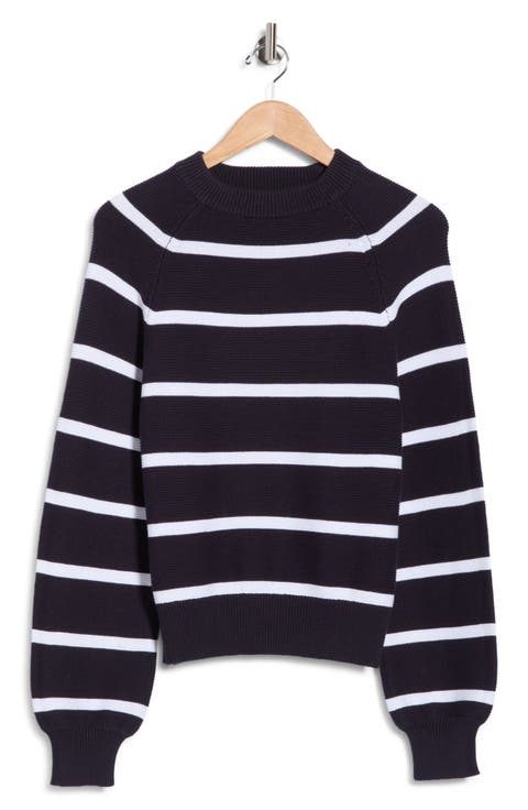 Mozart Stripe Balloon Sleeve Sweater