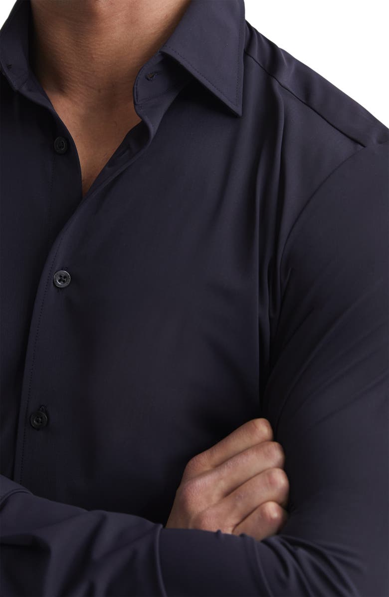 Reiss Voyager Button-Up Shirt, Alternate, color, Navy