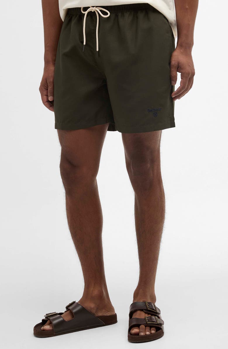 Barbour Water Reactive Tartan Swim Trunks, Main, color, 